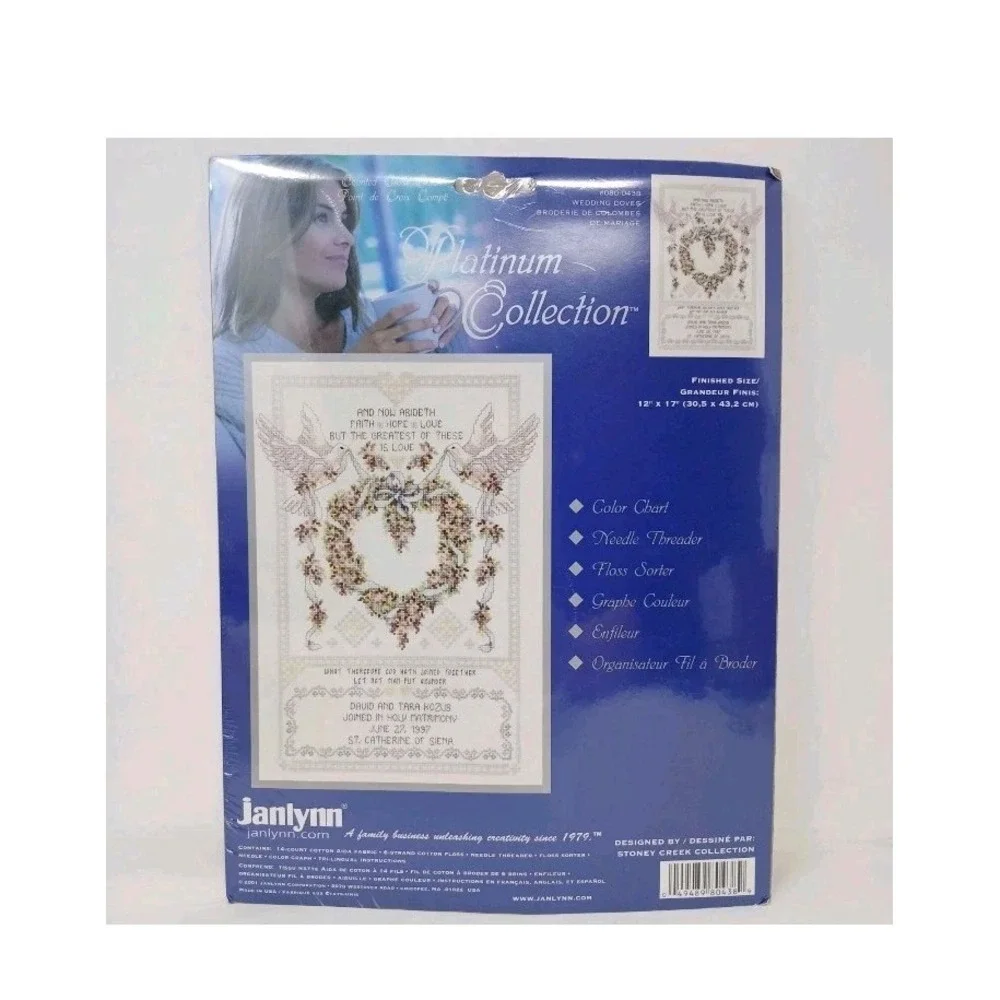 Janlynn Wedding Doves CrossStitch Kit 12